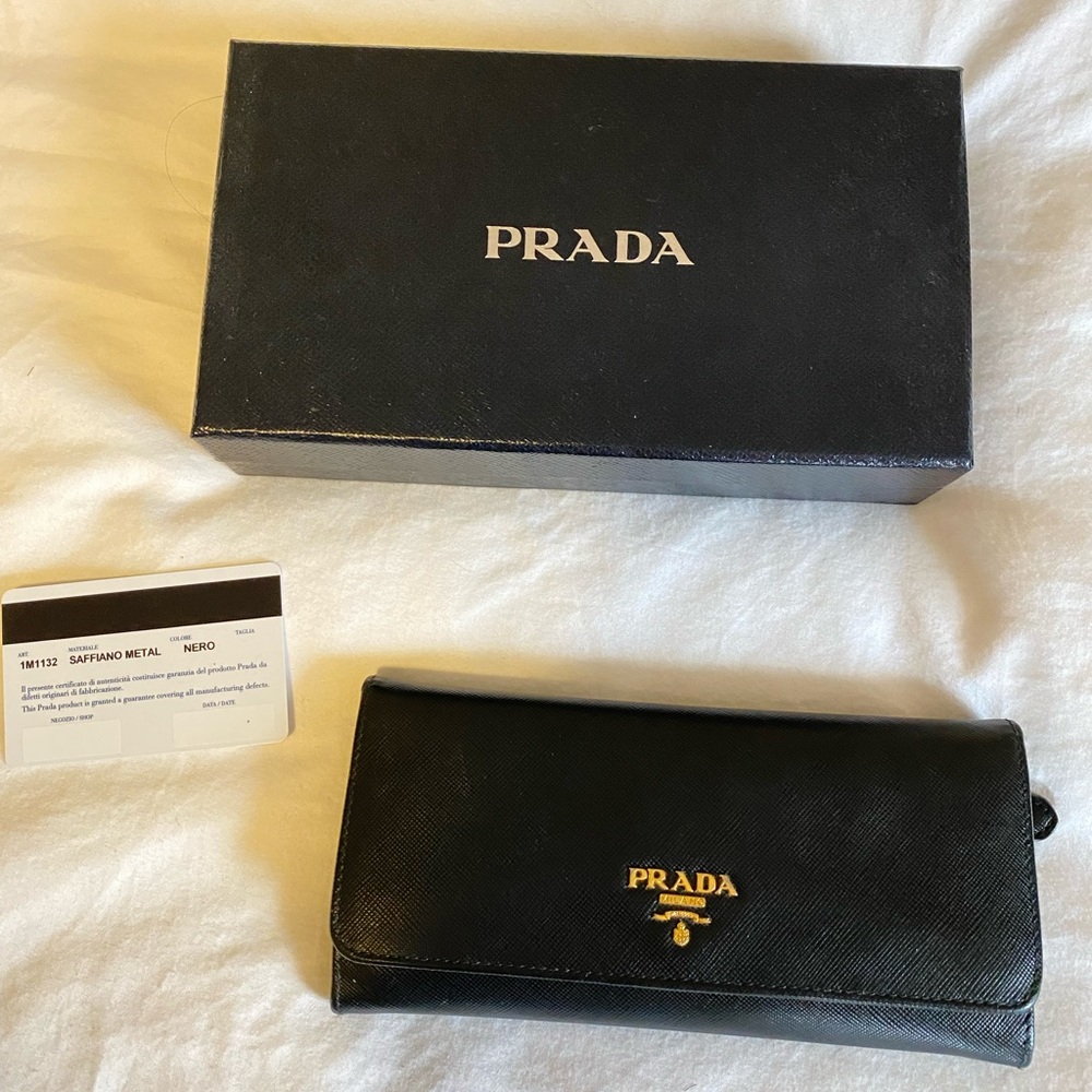 Prada Saffiano Wallet - Large